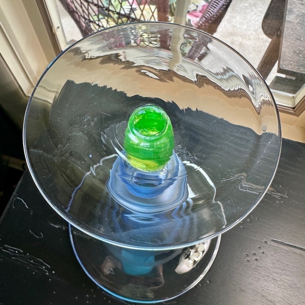 MURANO GLASS, COLORFUL VASE IN LIGHT BLUE WITH FROSTED EFFECT. URANIUM GLASS - Picture 9 of 12